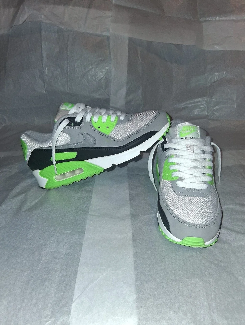 Nike Air Max 90 Retro Lime Recraft Sneakers , Men 8 = Women 9.5